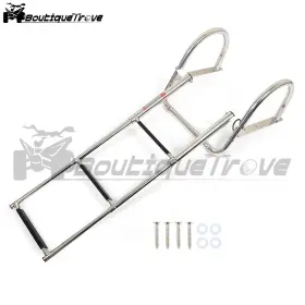 Bou4200224 Boutiquetrove For Marine Yacht Swimming Pool 3-step Stainless Steel Ship Ladder With Handrails