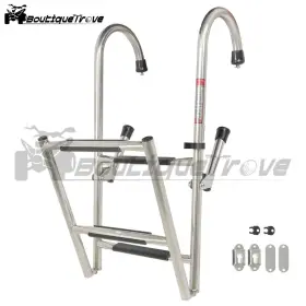 Bou4200360 Boutiquetrove Folding Dock Ladder Stainless Steel Anti Slip Ship 2 Step