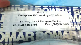 G844 Bowmar Bomar 10 Inch Locking Deckplate Off White New