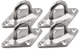 Bbm6dp4ps Branded Boards Heavy Duty M6 Ceiling Hook Eye Plate 304 Stainless Steel Corrosion Resistant