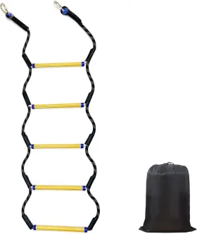 Zb-1314 Branded Boat Rope Ladder 5 Step Heavy Duty 400lbs Strength For Inflatable