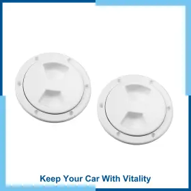 Carpopart 766549344585 Universal Pack 2 4 Inch Boat Inspection Round Deck Plate Hatch Marine White