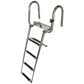 49-10-41-0005d Challenger Hardware Boat Telescoping Ladder 4-step Ss