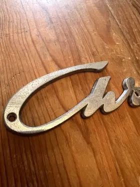 044430302rwbds Chris Craft 044440392rwbds Used Star 15 Inch Boat Hullside Emblem Nameplate Chrome