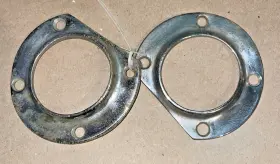 6117 Chris Craft Vintage Flat Side Abw Plated Bronze Trim Rings Exhaust Fuel