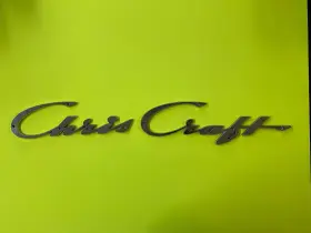 Rwb044430364 Chris Craft Large Vintage Chrome Wood Boat Emblem Logo Name Plate