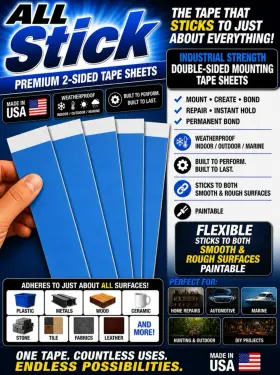 As-12-strp Cir-cut Corp 12 Pc Strip All Stick Heavy Duty 2 Sided Mounting Tape Auto Marine Repair Strong