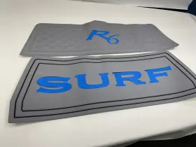 406490 Cobalt R6 Surf 2020 Non Skid Platform Mats 2 Pieces Grey/ Blue Boat