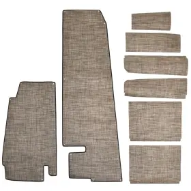 407508 Cobalt Boat Woven Vinyl Cockpit Mats Snaps Beige Kit