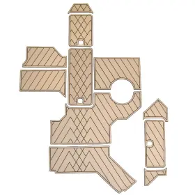 406997 Cobalt Boats Boat Non-skid Deck Mats Tan / Black Set Of 11