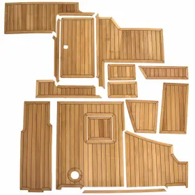 605636 Cobalt Boats Boat Deck Floor Panels A36 Cockpit Teak Wood Kit