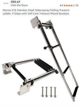 Cf9681s4 Coc-lf Stainless Steel Marine Swim Ladder - 4 Step Telescoping Boat