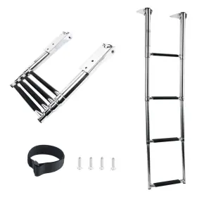 Lu-0041 Dasmarine 4 Steptelescoping Boat Ladder Stainless Steel 900 Lbs Capacity For Marine Yacht