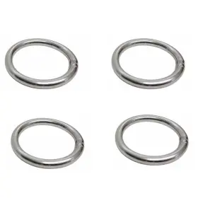 63848 Dbmimporters 4 Pcs 400lb Wll Mil Spec Stainless Steel Round Ring Link Connect 1/4 Inch X 1-9/16