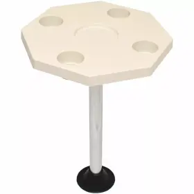 12-1109c Detmar Boat Octagonal Table Kit Off White Plastic Sa