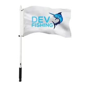 Dev Fishing 196852772858 43 Inch Boat Flag Pole For T - Top/ Rocket Launchers / Rod Ho