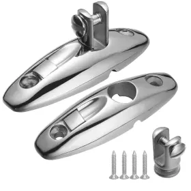 Dialeshu 711544468592 2pcs Quick Release 316 Stainless Steel Swivel Deck Hinge 360 Side Mount
