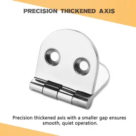 Dialeshu 711544468783 Heavy Duty Marine Boat Hatch Hinges 316 Stainless Steel 3 X 1.5-inch Oval H Inch