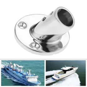 Dreld 606034661806 Heavy Duty Marine Boat Round Base 60 Degree 7/8 Inch Stainless Steel Yacht Ha