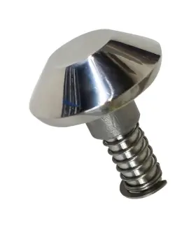 280-20p Eddie Marine Cleat Mushroom Round 2.00 Inch Size Stainless Steel Polished Each