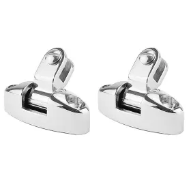 Eeyad 738192449436 2 Stainless Steel Bimini Top Adjustable Deck Hinges With Rubber Pads Durable