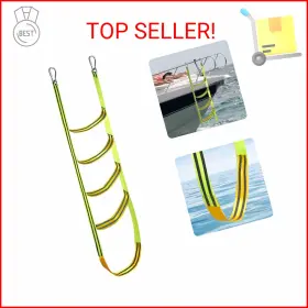 2706t-13-k Emsiok Boat Rope Ladder 5 Step Extra Long Portable Ladders Extension Green Marine