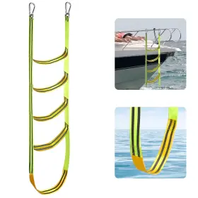 Emsiok 717270962861 Boat Rope Ladder 5 Step Extra Long Portable Extension Green Mar Inch