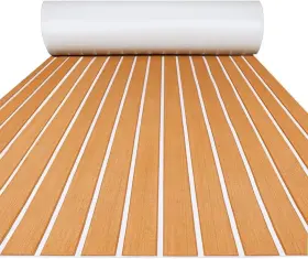 Bd-a009-55 Eva Deckboss Bossdeck Foam Boat Flooring Brown White Lines 86.6 X 21.7 Inch