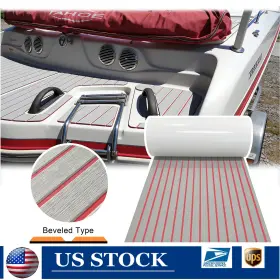 Gray-red-090240-usa-7 Evasports 2nd-l Red Seam Eva Foam Boat Flooring Teak Deck Mats 94.5 Inch Non-skid Pads Accessories