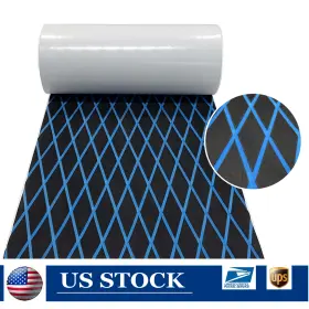 Evasports 441190366994 Black Diamond Boat Flooring Eva Foam Sea Deck Mat Self-adhesive Decking Sheet