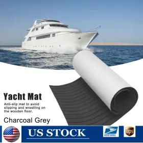 Evasports 640486356736 94.5 Inch 35 Boat Flooring Eva Foam Decking Teak Floor Sea Deck Mat Gray