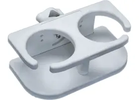 3005.5687 Extreme Max Adjustable 2-cup Holder For Round Pontoon Rails - White