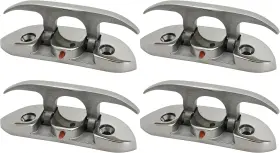 3006.6631.4 Extreme Max 811368033537 Folding Stainless Steel Cleat - 4-1/2 Inch Value 4-pack