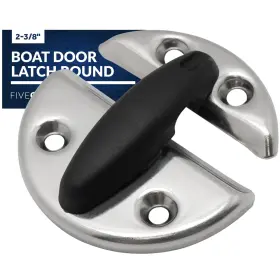 Five Oceans 082045285529 Boat Latch Marine Door Catch Round 2-3/8 Inch Twist Lock 316 Stainless