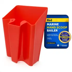 Fo2149 Five Oceans 082045286403 Small Marine Red Dinghy Bailing Scoop 1l