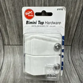 1880-m2 Five Oceans Bimini Top Hardware Marine 7/8-inch Jaw Slide White Nylon 2-pack