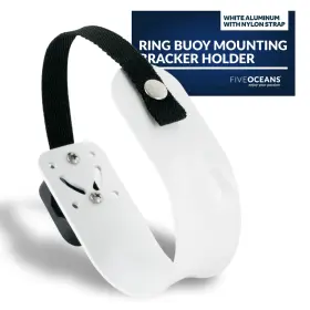 76-ns Five Oceans Aluminum Ring Buoy Mounting Bracket Holder With Nylon Strap Rail/flat Mount