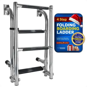 Five Oceans 810033303517 4 Step Boat Ladder Ladders Folding Swim
