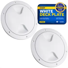 84-m2-1 Five Oceans 5 Inch Boat Hatch 2-pack Marine Access Round Inspection Deck Plate