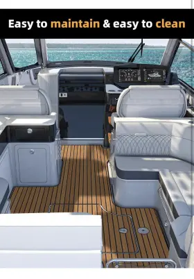 Ts-014 Focean Boat Flooring Eva Foam Decking Faux Teak Marine 94.5 Inch X15.7 Brown