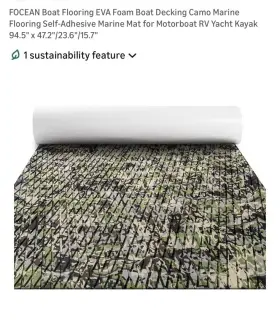 Ts-g101-3 Focean Boat Flooring Eva Foam Sheet 94.5 Inch X 47.2 Forest Camo