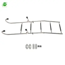 Gn1297296 Gardenice For Stainless Steel Folding Ladder Telescoping 400 Lb. Limit 2 Step 3 New