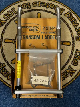18017 Garelick Model 2-step Transom Boat Ladder Marine Anodized Alum Eez-in