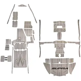 122043 Gatorstep 10324 00 2022 Supra Ss Boat Non-skid Deck Mats Gray Kit