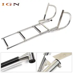 Ign2656024 Genrics 3 Steps Boat Ladder Stainless Steel Telescoping Folding Dock New