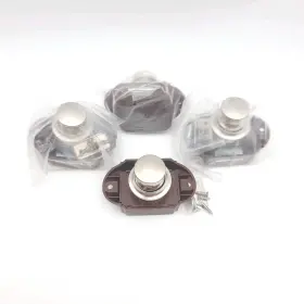 224314 Genuine Marine 4x Push Button Rim Latch Silver/brown Lot Of 4