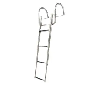 Gg4169745e Globegarage Pontoon Boat Ladder Stainless Steel Fold Telescoping Rear Entry 4 Steps