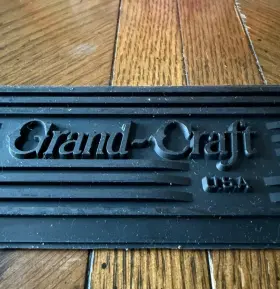 001blk Grand Craft Vintage Marine Step Pad Black 7 3/4 X 2 5/8 Inch Inches