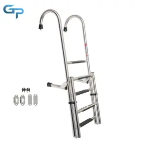 Gre154440 Greatparts 2 Step 3 Stainless Steel Folding Ladder Telescoping 400 Lb. Limit