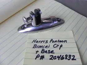2046832 Harris Pontoon Boat Bimini Clip And Base P# Used